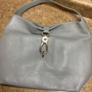 Dooney Bourke Grey Leather Handbag with Coin Purse